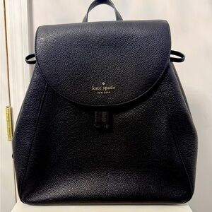 Kate Spade Leila Large Flap Black Tote Backpack